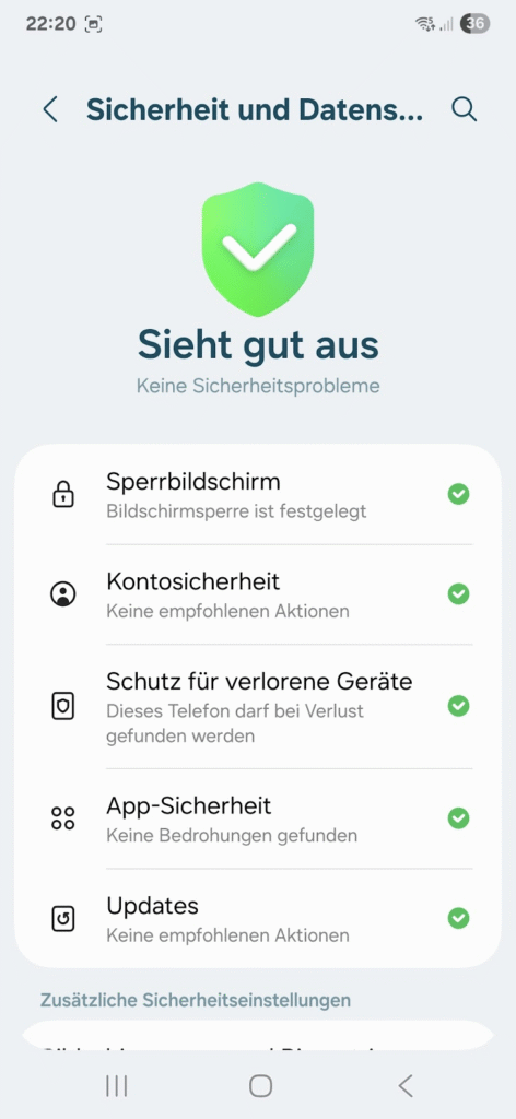 Samsung Diebstahlschutz