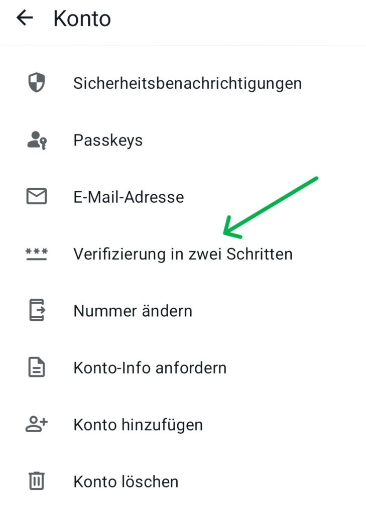 WhatsApp Sicherheitseinstellungen