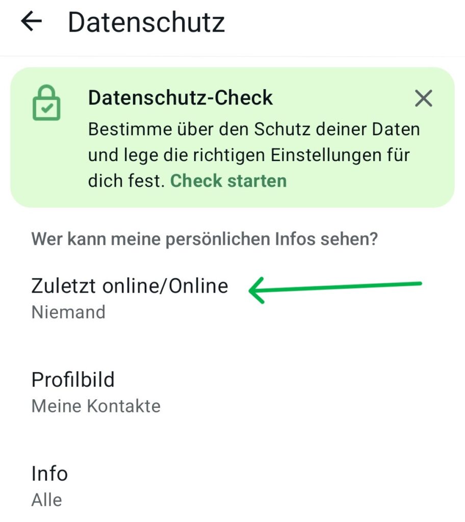 WhatsApp Sicherheitseinstellungen
