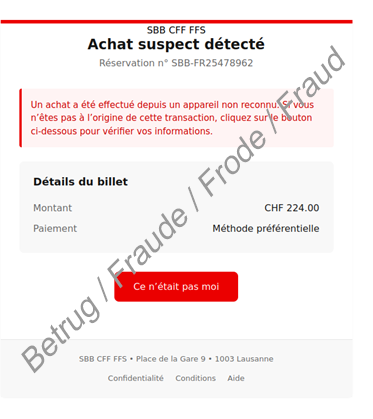 Gefälschte SBB-Mails mit Schadsoftware