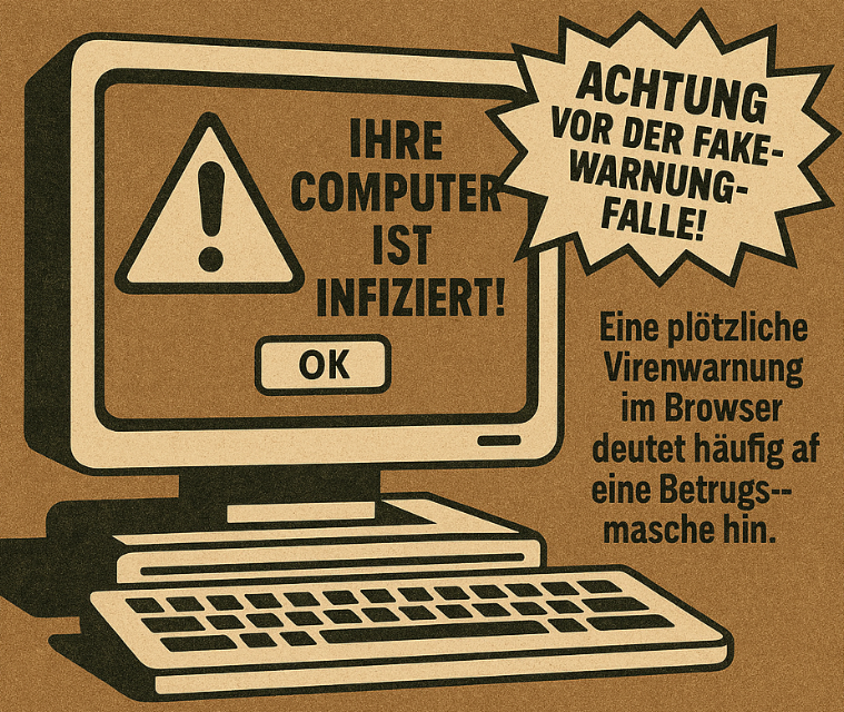 Fake-Warnung im Browser